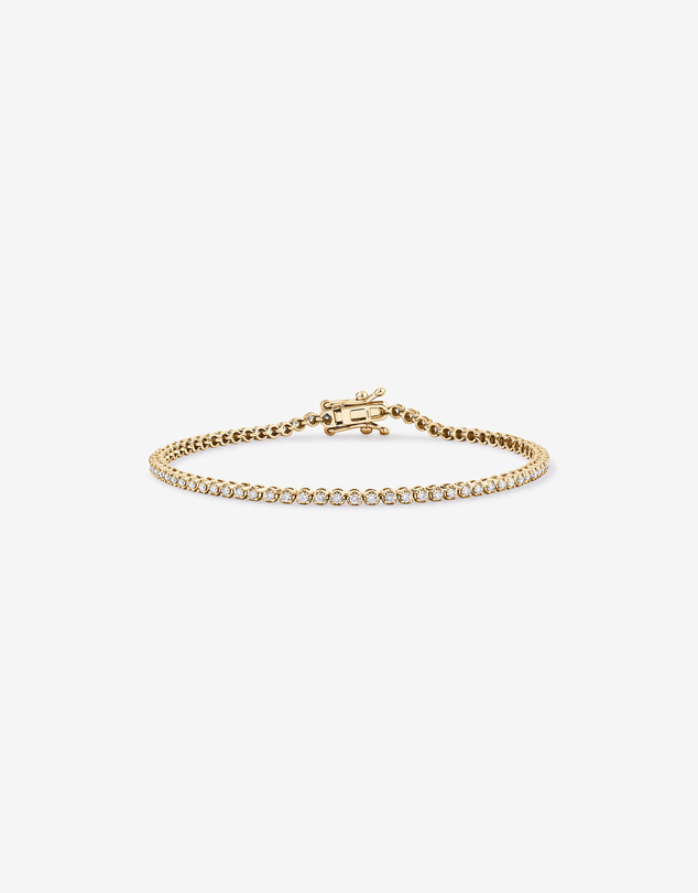 Michael Hill - 0.90 Carat TW Laboratory-Grown Diamond Tennis Bracelet in 10kt Yellow Gold