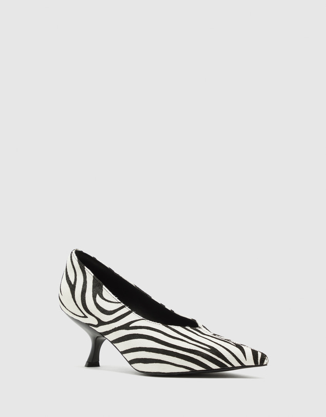 Nakedvice - The Hilton Zebra Print Heel