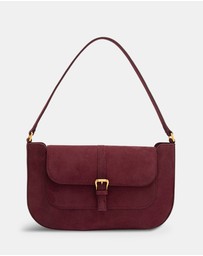 By Far - Miranda Sour Cherry Suede Leather Bag