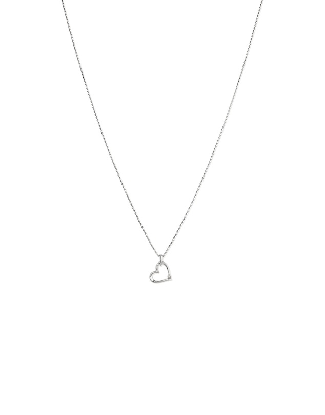 Michael Hill - Heart Pendant with a Diamond in Sterling Silver