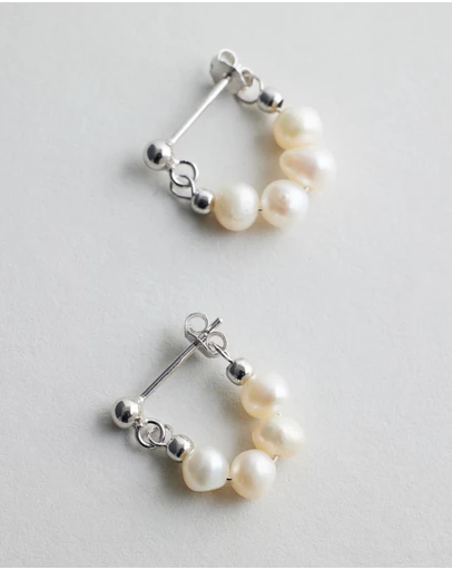 Native Sol - Mickie Pearl Hoops
