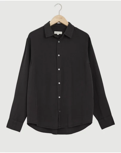 Revibe - Repaired Assembly Label Linen Mens Shirts L/S