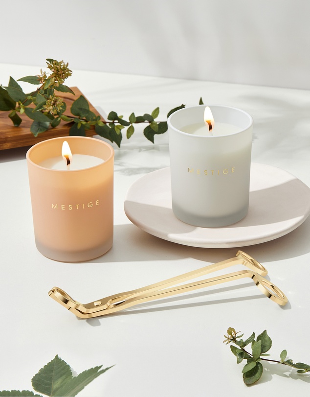Mestige - 2 Candle & Trimmer Gift Set - Creme Brulee and Ocean Breeze