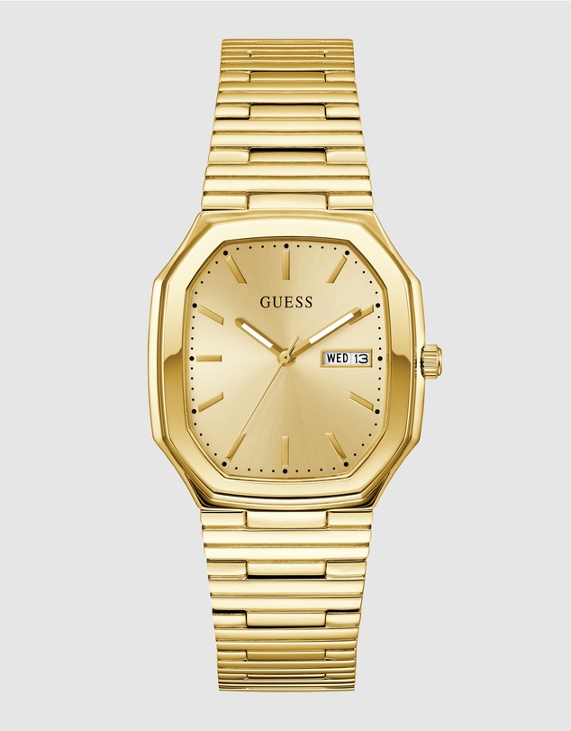 GUESS - Guess Oliver Mens Gold Tone Date Watch