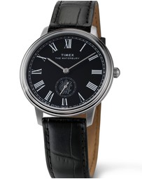 TIMEX - Waterbury Metropolitan Sub-Second 39mm Leather Strap Watch