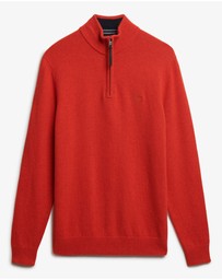 Superdry - Wool Blend Half Zip Slim Fit Jumper