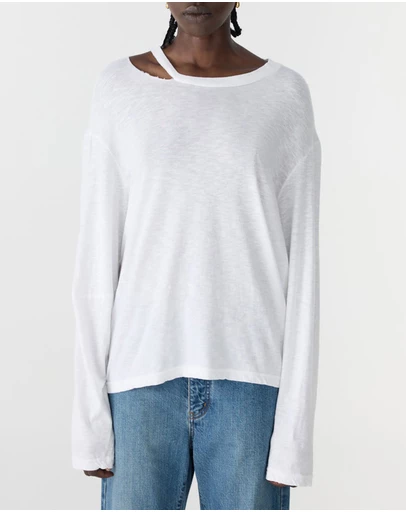 Bassike - Raw Cut Out LS T-Shirt