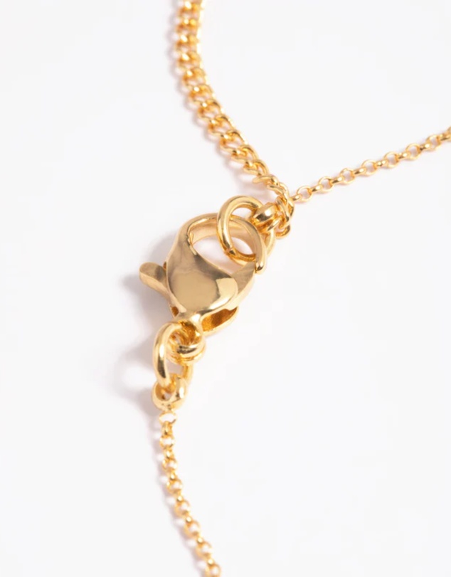 Lovisa - Gold Plated Cubic Zirconia Lariat Necklace