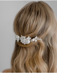 The White Collection - Caroline - Pearl Detail Silver Bridal Hair Piece