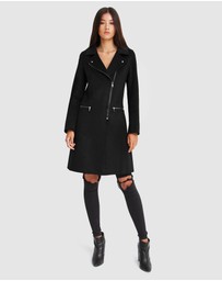 Belle & Bloom - Last Chance Wool Blend Moto Coat
