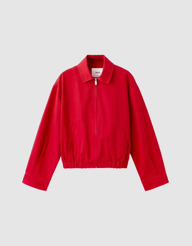 M.N.G - Bomber Jacket with Shirt Collar