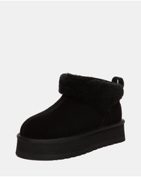 EVERAU - Australian Shepherd Ugg Eirwen Platform Cow Suede Upper UGG Boots