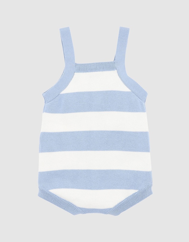 Bebe by Minihaha - Axel Organic Stripe Knitted Bodysuit - Babies
