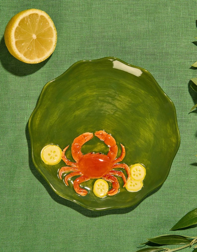 La La Land - Seaview Stoneware Crab Plate
