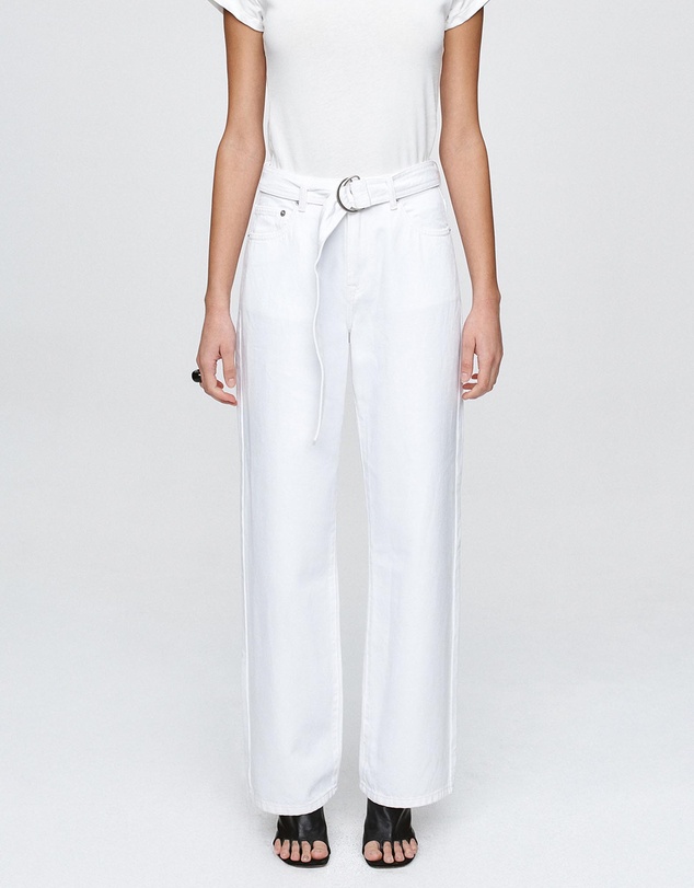 Marle - Belted Wide Leg Jeans
