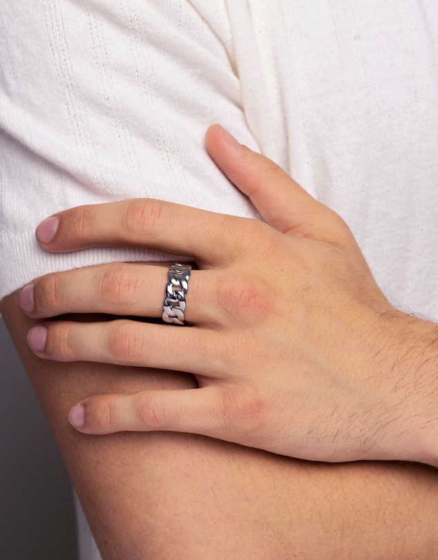 Nialaya Jewellery - Men's Chain Ring