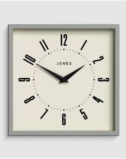 Newgate - Newgate Jones Box Wall Clock Grey