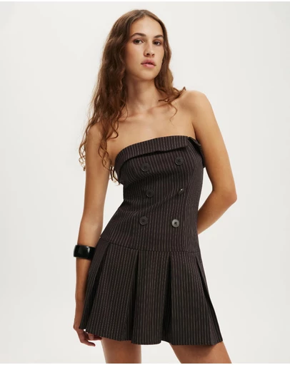 Cotton On - Strapless Suiting Mini Dress