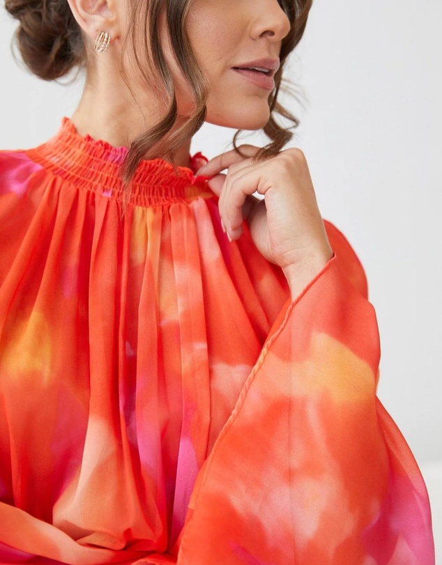 Esther & Co - Daenerys Dress - Orange Print