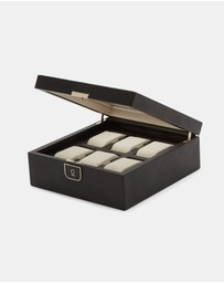 Wolf - Wolf Palermo 6 Pc Watch Box Black Anthracite