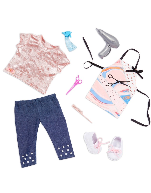Our Generation - Deluxe Hair Stylist Outfit W Velvet Top and Acc