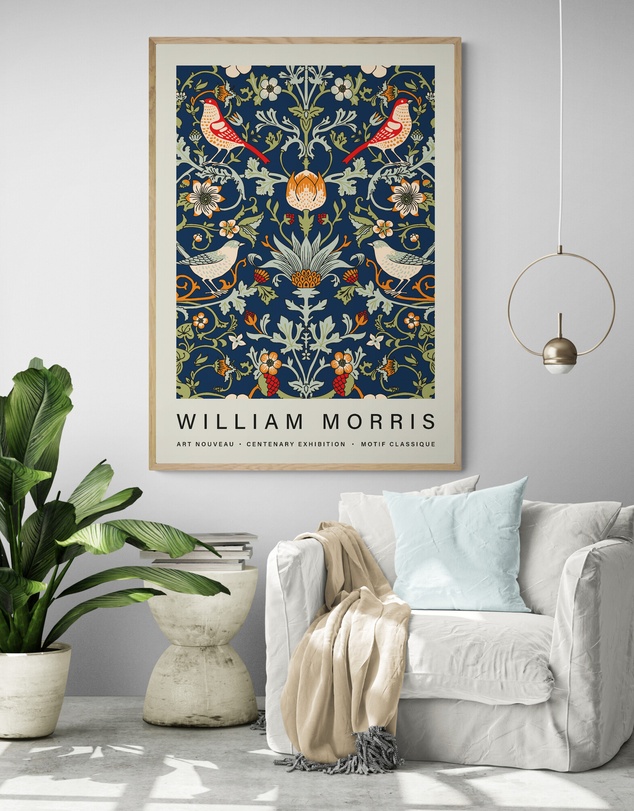 Inka Arthouse - Flowers & Birds by William Morris Art Print