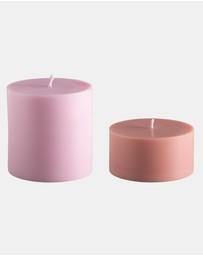 porter green - escc large pillar candle soy-blend unscented candles