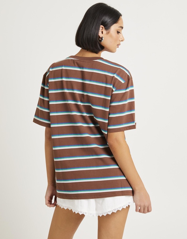 Subtitled - Malia Stripe Oversized T-Shirt