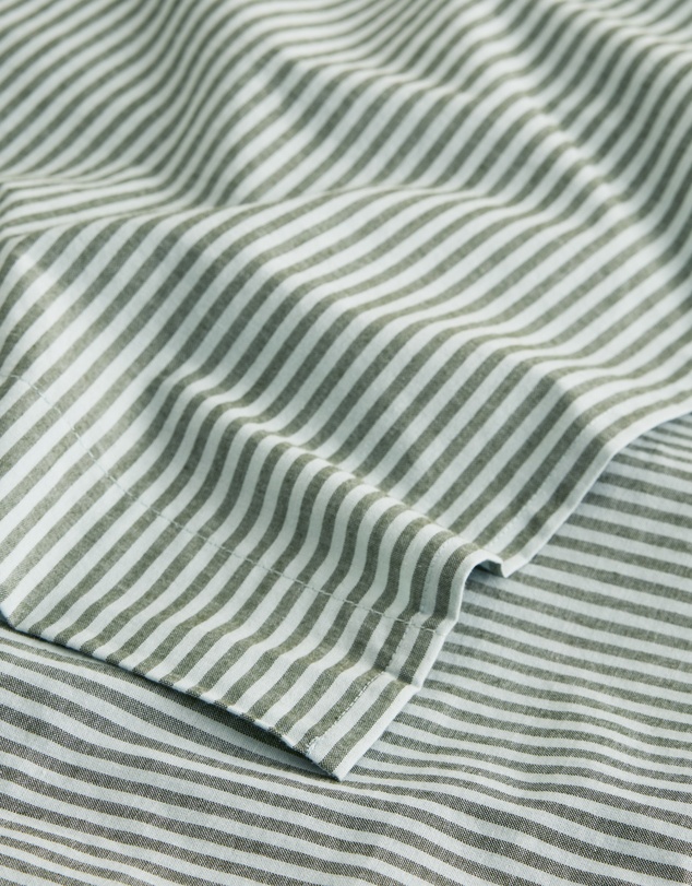Country Road - Brae Australian Cotton Stripe Queen Flat Sheet