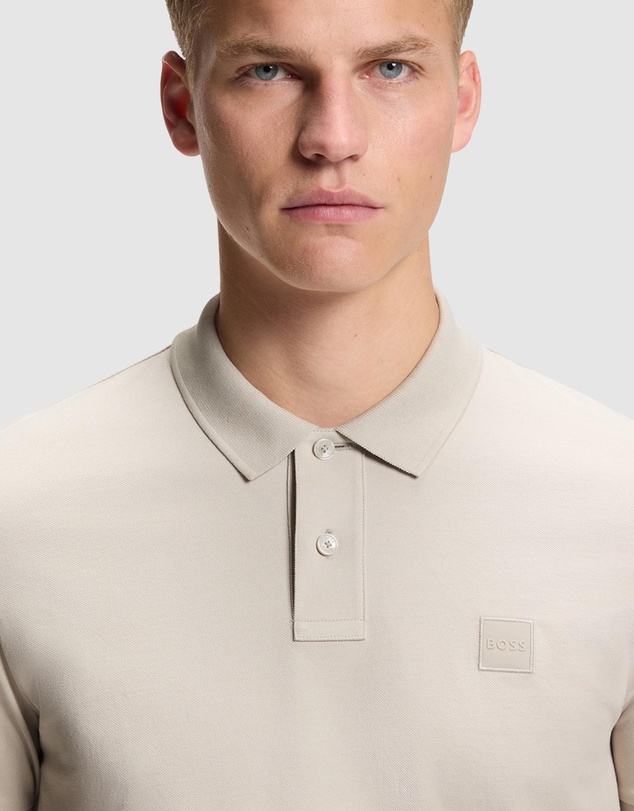 BOSS - Stretch-Cotton Slim-Fit Polo Shirt With Logo Patch
