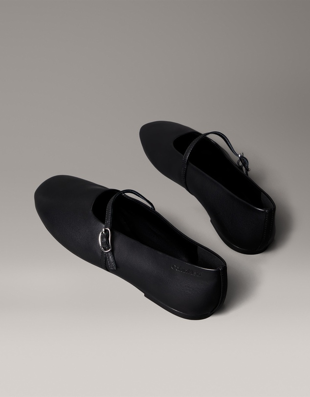 Calvin Klein - Leather Square Toe Ballerinas