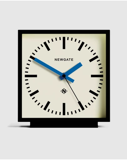 Newgate - Newgate Amp Mantel Clock Black With Blue Hands