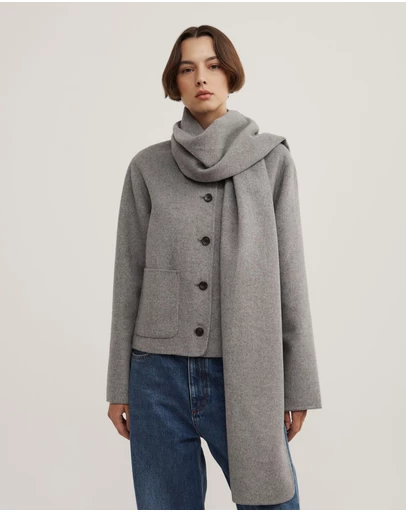 Witchery - Crop Scarf Coat
