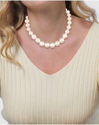 Elli Jewelry - Necklace Ball Pearls 925 Sterling Silver Gold-plated