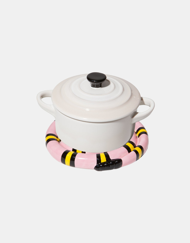 DOIY - Snake Trivet Pink