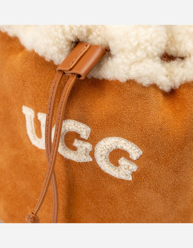 Ozwear Connection Uggs - Ugg Shearling Logo Mini Bucket Bag