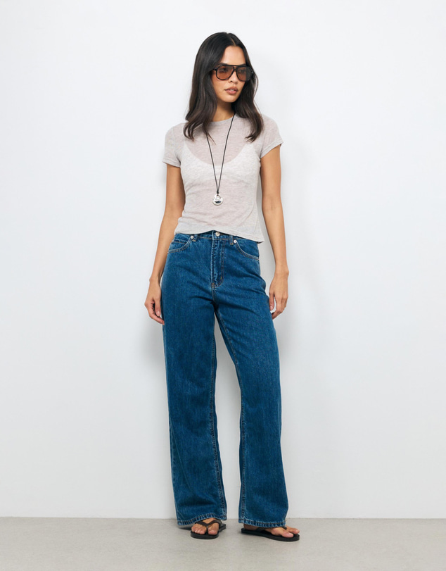 Revibe - Repaired AERE High Rise Straight Leg Jeans - AU 18
