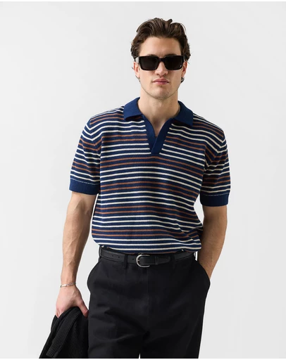 Percival - Douglas Boxy Knitted Polo