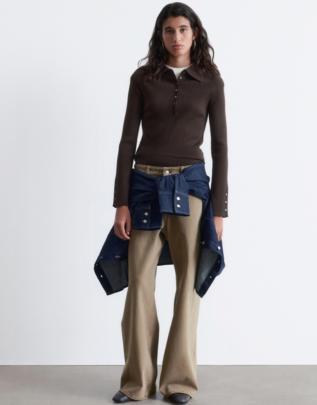 & Other Stories - Rib-Knit Polo Shirt