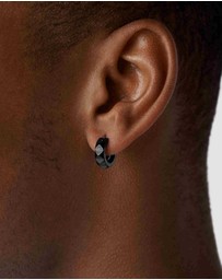 Diesel - Black Huggie Earring