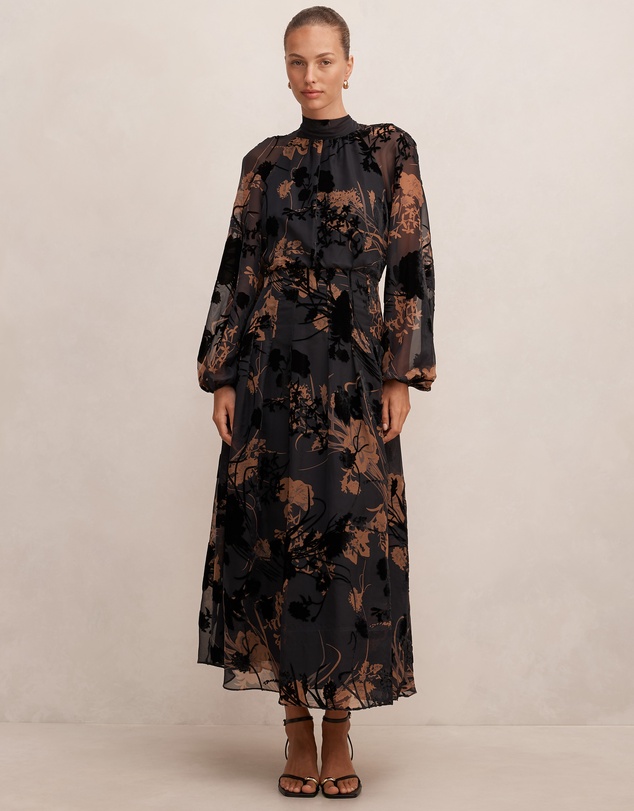 Forever New - Janelle Velvet Burnout Maxi Dress