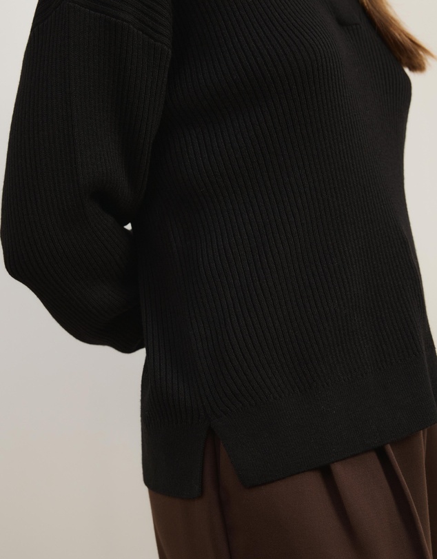 Atmos&Here - Eden Rib Collar Knit