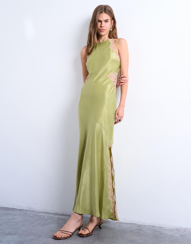 TOPSHOP - Lace Insert Racer Midi Dress