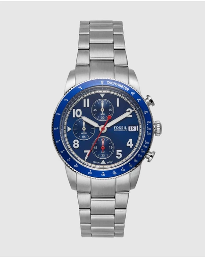 Fossil - Sport Tourer Silver Tone Chronograph Watch