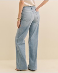Reformation - Greta Super Stretch Low Rise Wide Leg Jeans