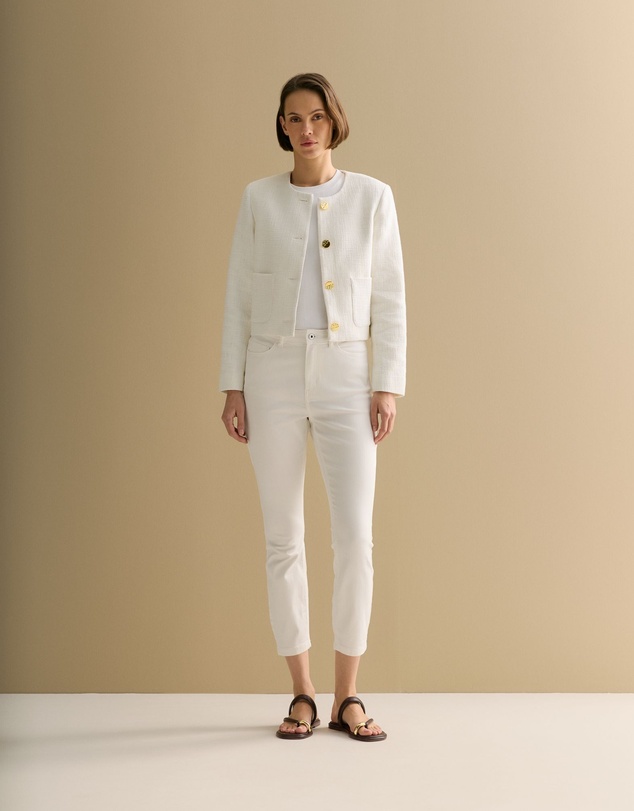 Trenery - Cropped Slim Jean in White