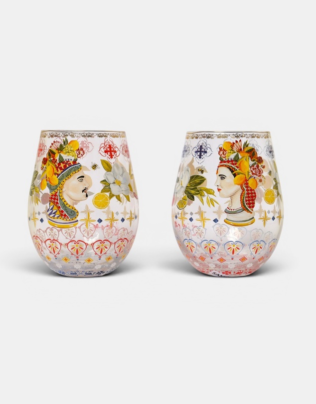 La La Land - Glass Tumbler Large Set Italian Summer (Set of 2)