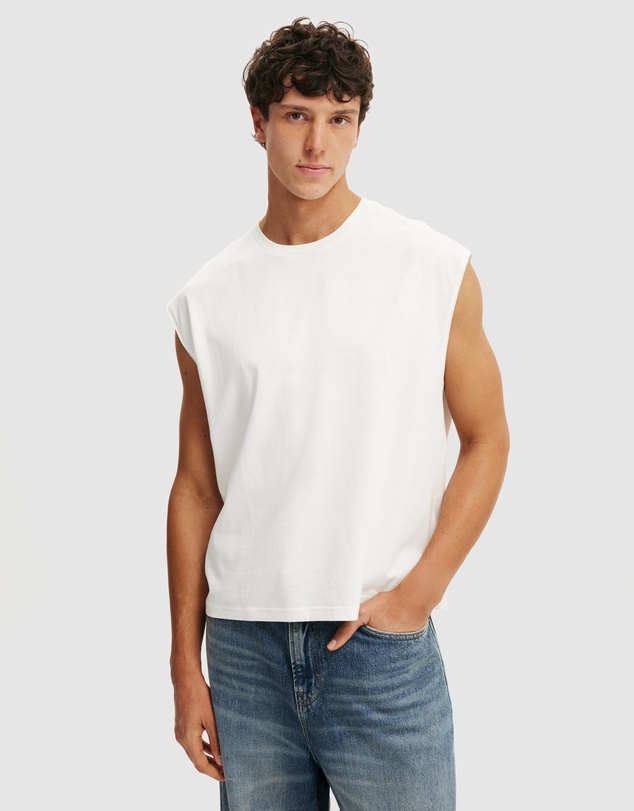 Cotton On - Cropped Fit Muscle Top
