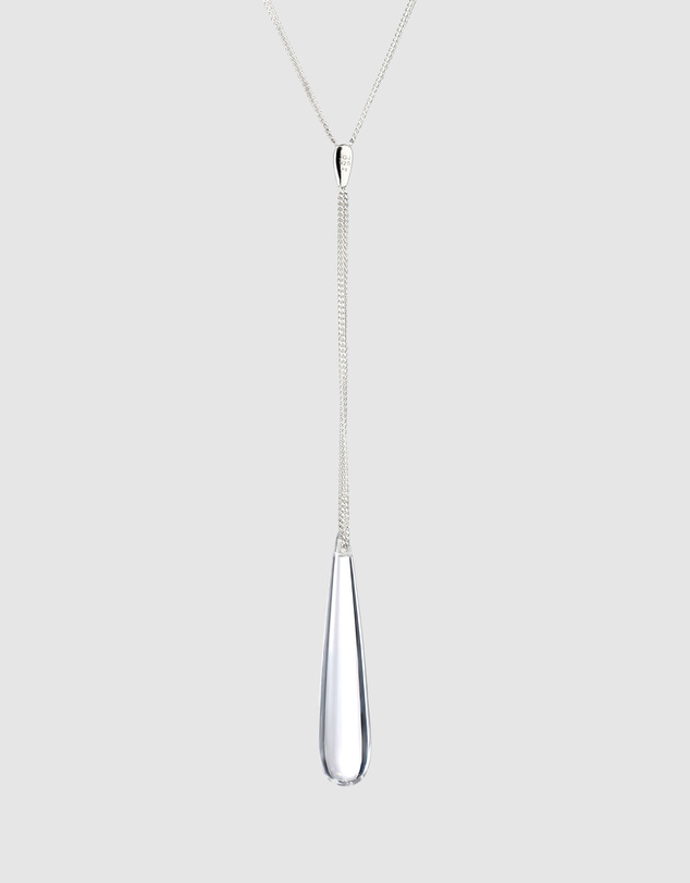 Elli Jewelry - Resin Teardrop Y-Necklace in 925 Silver
