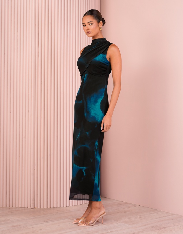 Azzurielle - Helima Wrap Front Maxi Dress